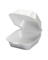 FOAM HINGED CARRYOUT CONTAINER SMALL 5 5/8" X 5 3/4" X 3 1/4" - 500 CT.