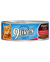 9 LIVES CAN CAT FOOD BEEF & CHICKEN - 24 CT.