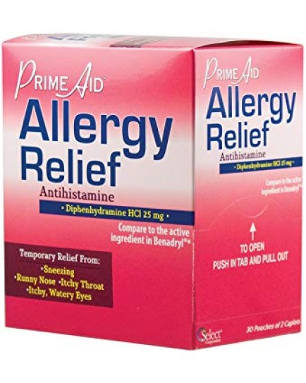 PRIME AID ALLERGY RELIEF 2 TABLETS - 30 CT.