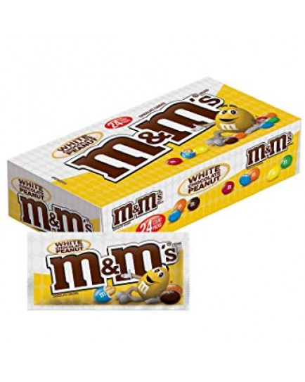 M & M's WHITE CHOCOLATE  PEANUT - 24 CT