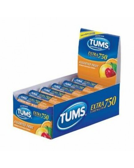 TUMS EXTRA FRUIT FLAVORED - 12 CT.