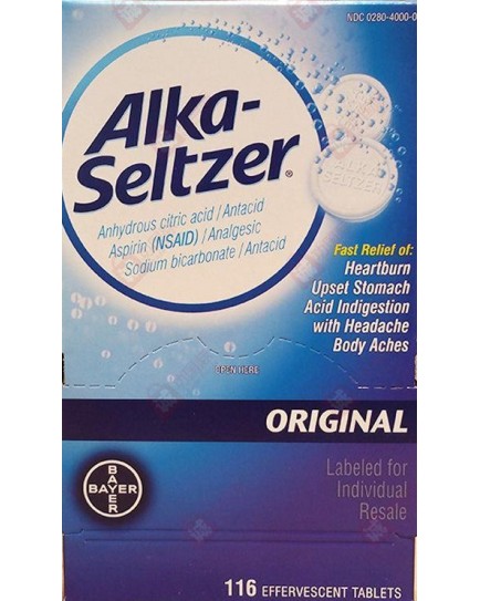 ALKA SELTZER 2 TABLETS - 58 CT.