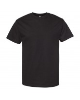ROUND NECK MENS T SHIRT - SHORT SLEEVE - BLACK 6 CT.
