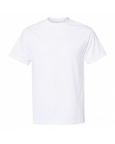 ROUND NECK MENS T SHIRT - SHORT SLEEVE - WHITE 6 CT.
