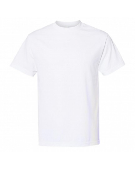 ROUND NECK MENS T SHIRT - SHORT SLEEVE - WHITE 6 CT.