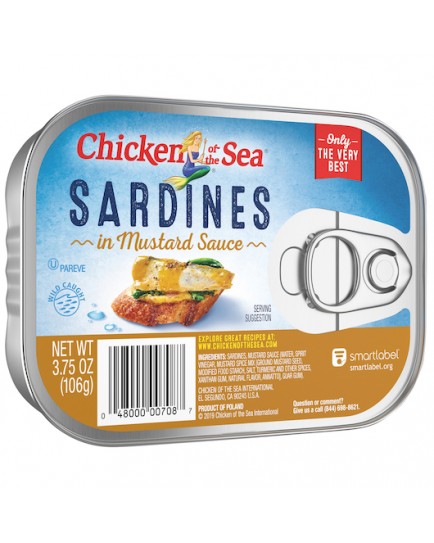 CHICKEN OF THE SEA SARDINES IN MUSTARD 3.75 OZ. - 18 CT.