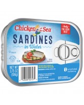 CHICKEN OF THE SEA SARDINES IN WATER 3.75 OZ. - 18 CT.