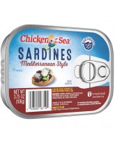 CHICKEN OF THE SEA SARDINES MEDITERRANEAN STYLE 3.75 OZ. - 18 CT.