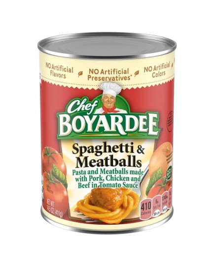 CHEF BOYARDEE SPAGHETTI & MEATBLLS 14.5 OZ. CAN  - 24 CT.
