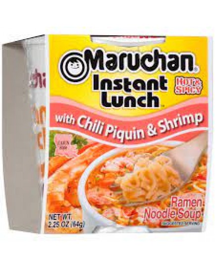 MARUCHAN NOODLES IN A CUP - CHILI PIQUIN AND SHRIMP - 12 CT.
