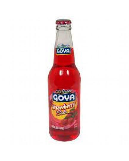 GOYA STRAWBERRY BOTTLED SODA / POP 12 OZ - 24 CT.. 