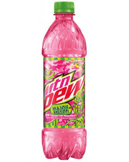 MOUNTAIN DEW MAJOR MELON PINK BOTTLE 16 OZ. - 24 CT. 