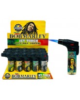 BOB MARLEY LARGE JET TORCH REFILLABLE LIGHTER - 15 CT.