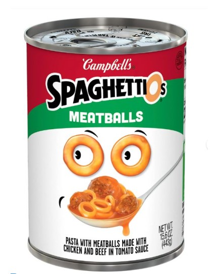 CAMPBELL'S SPAGHETTI O'S WITH MEATBALLS 15.6 OZ. - 24 CT.