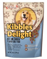 KIBBLE DELIGHT DRY DOG FOOD 14 OZ. - 10 CT.