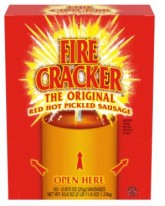 FIRE CRACKER THE ORIGINAL RED HOT PICKLED SAUSAGE - 50 CT