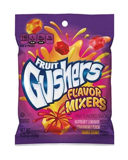 FRUIT GUSHERS PEG BAG FLAVOR MIXERS 4.25 OZ.  - 8 CT.