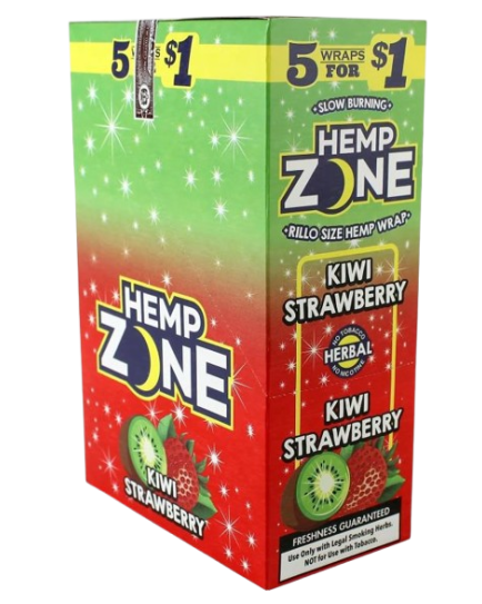 HEMP ZONE KIWI STRAWBERRY 5 PACK - 15 CT. 