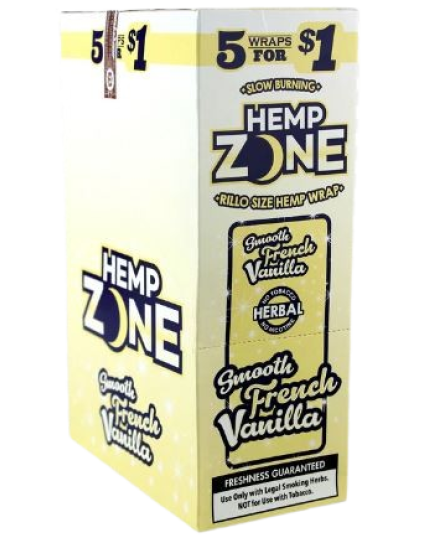 HEMP ZONE SMOOTH FRENCH VANILLA 5 PACK - 15 CT. 