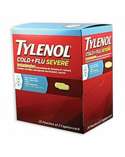 TYLENOL COLD + FLU SEVERE 2 TABLETS - 25 CT.